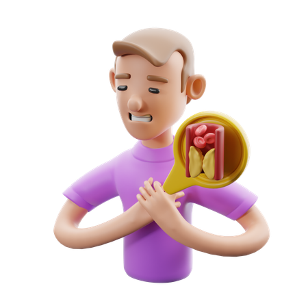 Symptoms Of Coronary Artery Disease  3D Icon