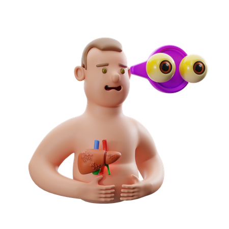 간염 증상  3D Icon