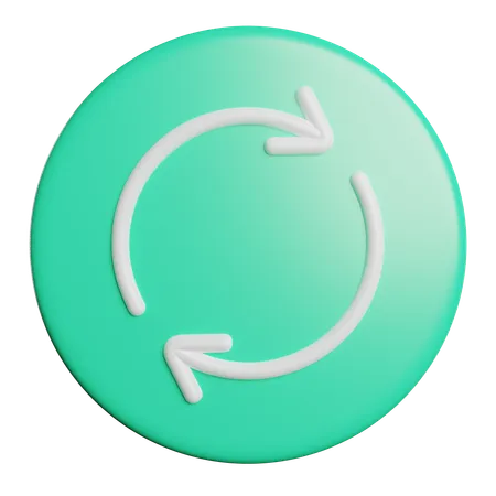 Sync Load Button 3D Icon