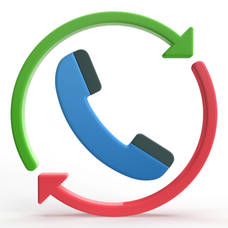 Sync Call  3D Icon