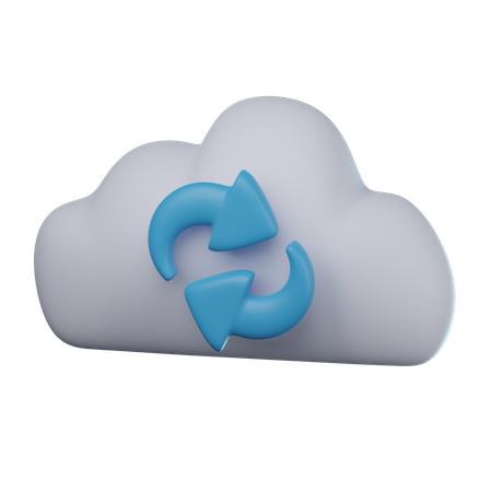 Sync Cloud  3D Icon