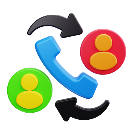 Sync Contacts  3D Icon