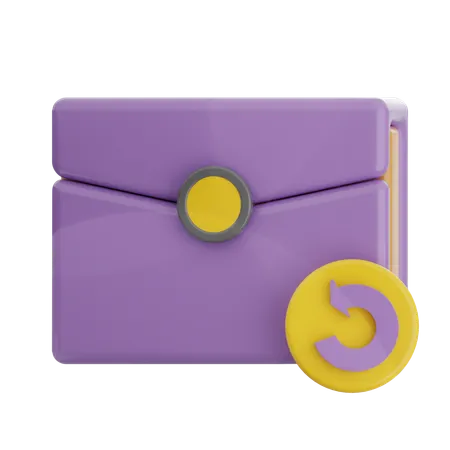 Sync Email  3D Icon