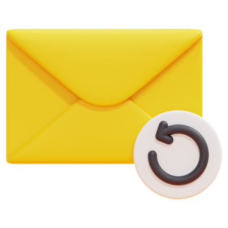 Sync Email  3D Icon