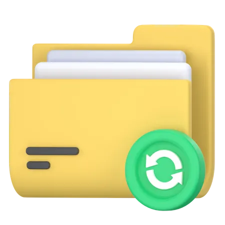 Sync folder  3D Icon