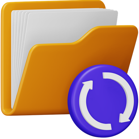 Sync Folder  3D Icon