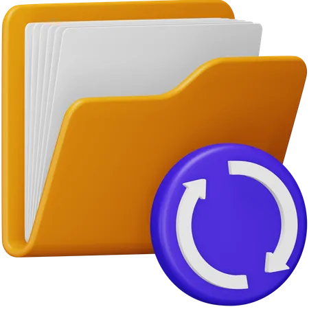 Sync Folder  3D Icon