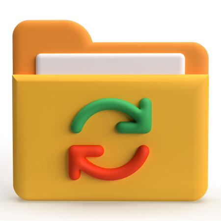 Sync Folder  3D Icon