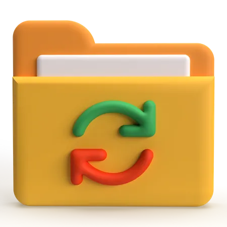 Sync Folder  3D Icon