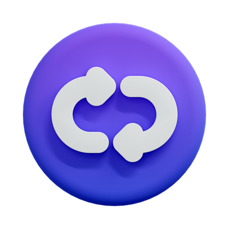 Sync Loop Arrows  3D Icon