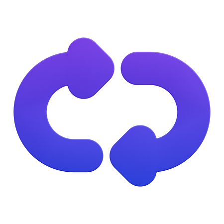 Sync Loop Arrows  3D Icon