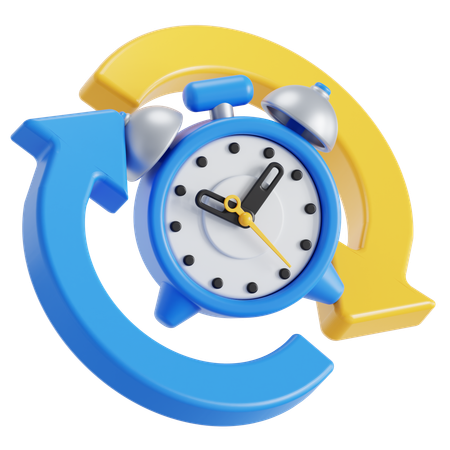 Sync time  3D Icon