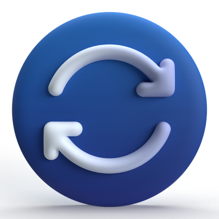 Synchronisation  3D Icon