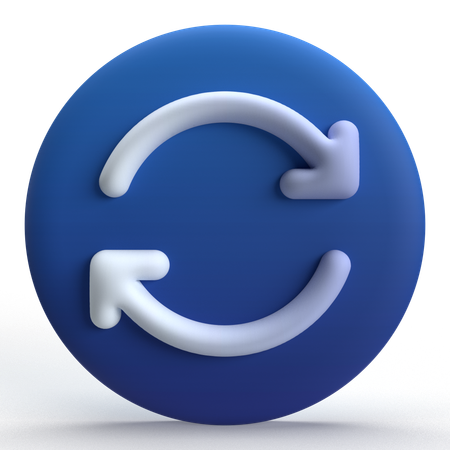 Synchronisation  3D Icon