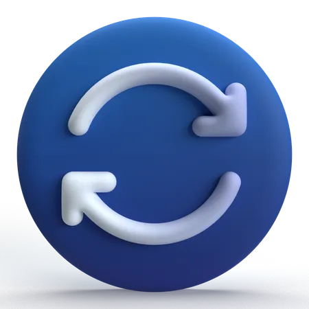 Synchronisation  3D Icon