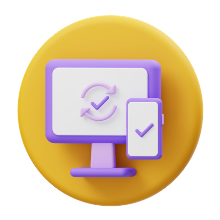 Synchronisation  3D Icon