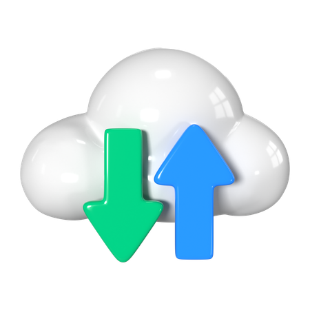 Synchronisation cloud  3D Icon