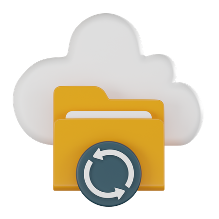 Synchronisation cloud  3D Icon