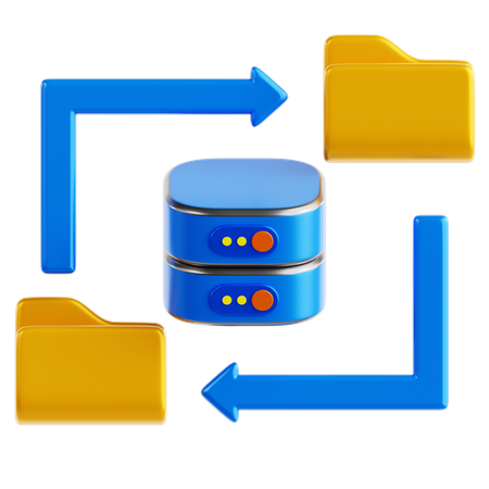 Synchronisation des données  3D Icon