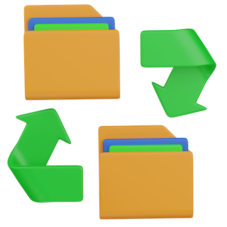 Synchronisation des données  3D Icon