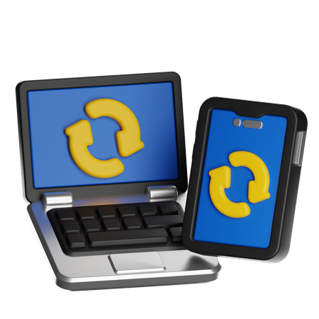 Synchronisation des données  3D Icon