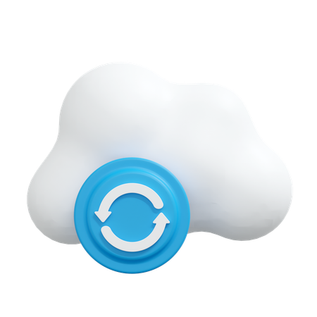 Synchronisation des données dans le cloud  3D Icon