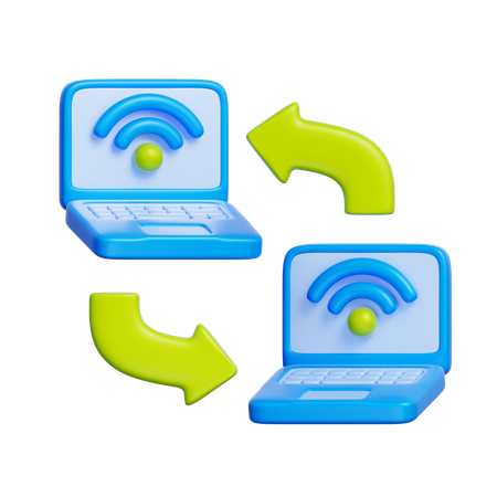Synchronisation Wi-Fi  3D Icon