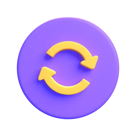 Synchronisieren  3D Icon