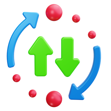 Synchronisierung  3D Icon
