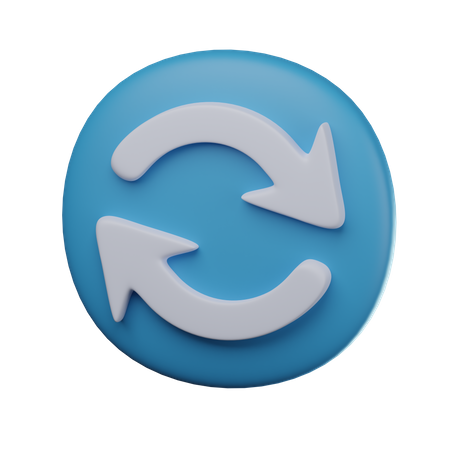 Synchronisieren  3D Icon