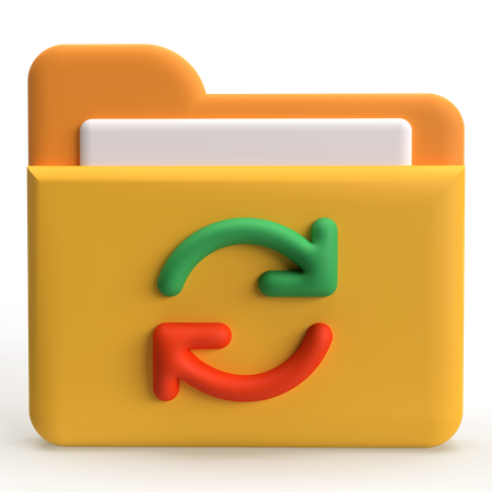 Ordner synchronisieren  3D Icon