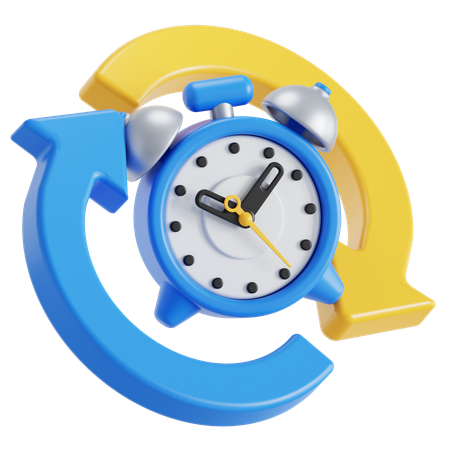 Synchronisierungszeit  3D Icon
