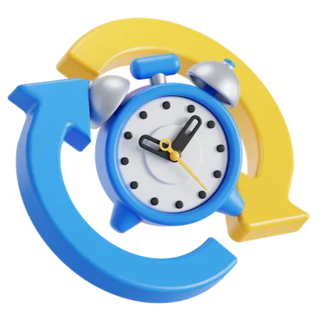 Synchronisierungszeit  3D Icon