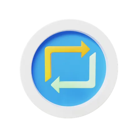 Synchronization  3D Icon