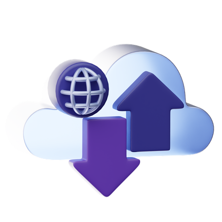 Synchronize cloud  3D Icon