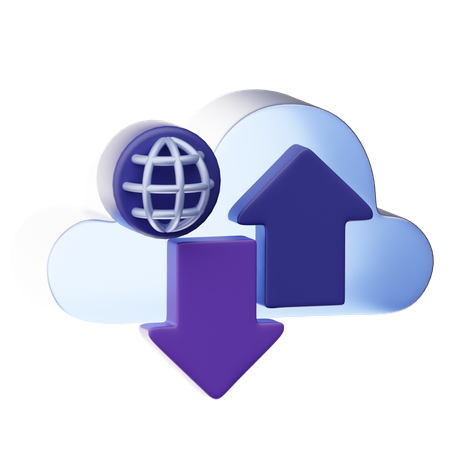 Synchronize cloud  3D Icon