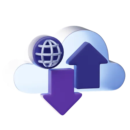 Synchronize cloud  3D Icon