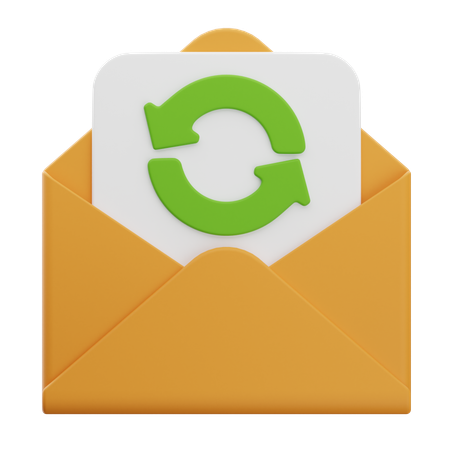 Synchronize Email  3D Icon