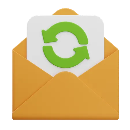 Synchronize Email  3D Icon