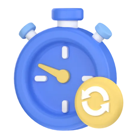 Time Balance And Sync 3D Icon