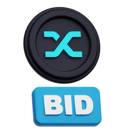 Synthetix Coin Bid  3D Icon