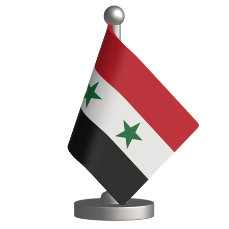 Syria Desk Flag  3D Icon