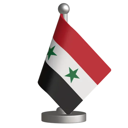 Syria Desk Flag  3D Icon