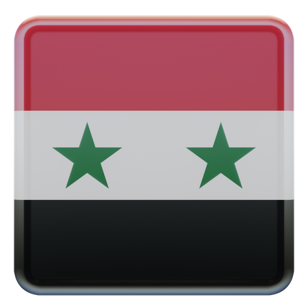 Syria Square Flag  3D Icon