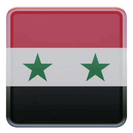 Syria Square Flag  3D Icon