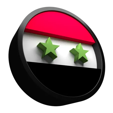 Icone De Drapeau De Syrie Avec 3 D 3D Flag