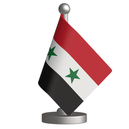 Syrien Tischflagge  3D Icon