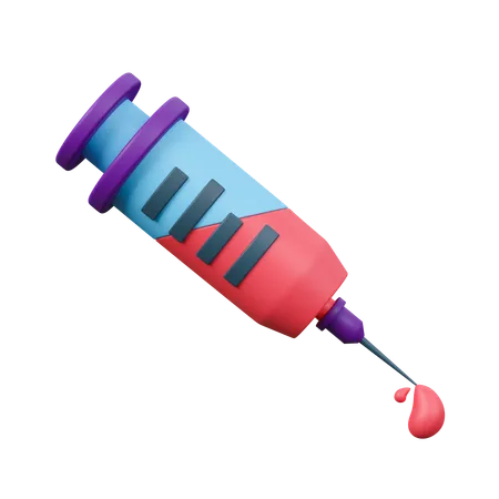 Syringe And Needle 3 D Icon 3D Icon