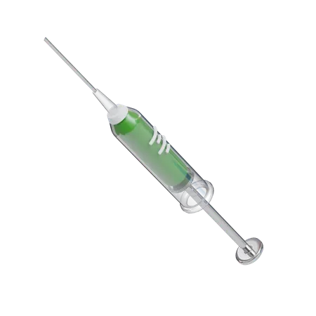 Syringe With Green Liquid Concept Of Drug Use 3 D Icon Narcotics Illustration 3D Icon