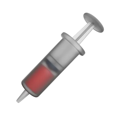 Syringe Injection Blood 3D Icon